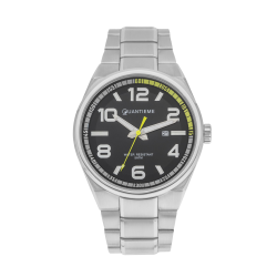 Montre homme étanche 50 mètres, boîte acier, bracelet acier et verre minéral