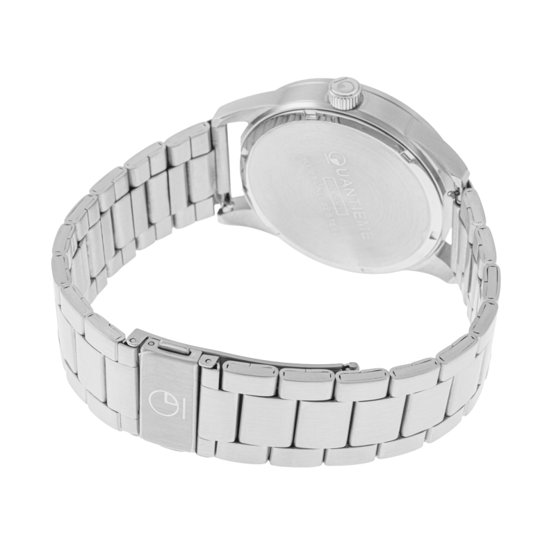 Montre homme, boîte acier, bracelet acier et verre minéral