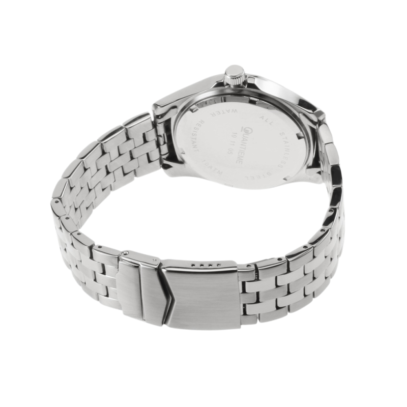 Montre homme étanche 100m, boîte acier, bracelet acier et verre minéral