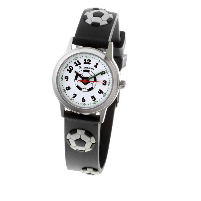 Montre, boîte acier, bracelet silicone, verre minéral, kids