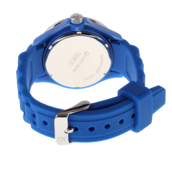 Montre, boîte plastique et acier, bracelet silicone, verre minéral, boys