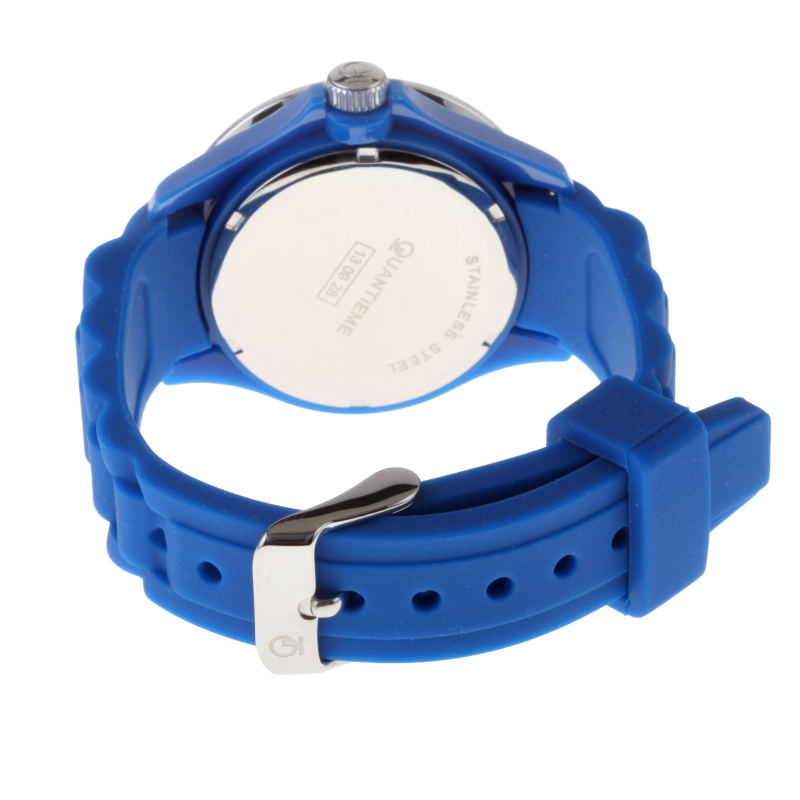 Montre, boîte plastique et acier, bracelet silicone, verre minéral, boys