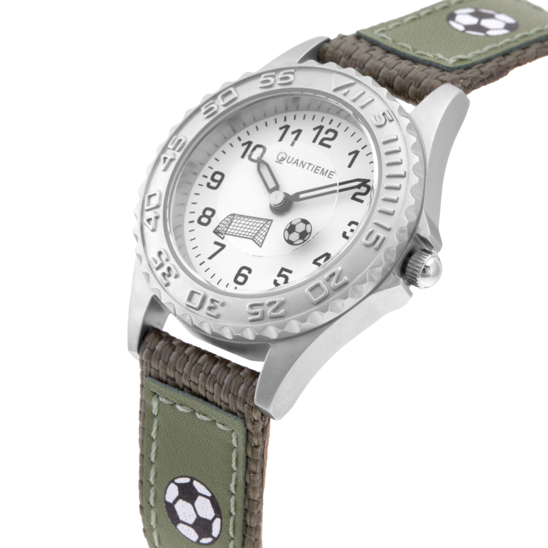 Montre garçon, boîte acier, bracelet nylon et polyuréthane et verre minéral, boys