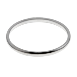 Alliance en or gris, demi-jonc 1.5mm
