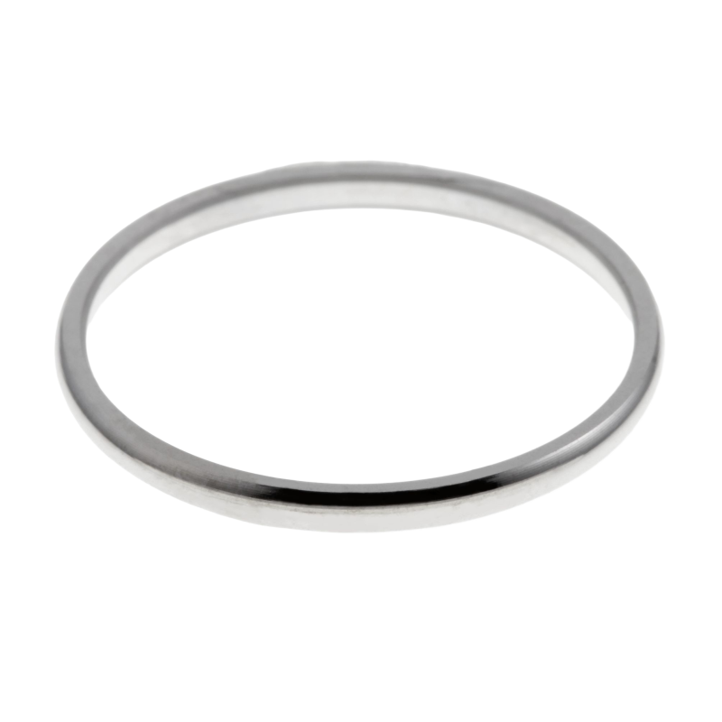 Alliance en or gris, demi-jonc 1.5mm