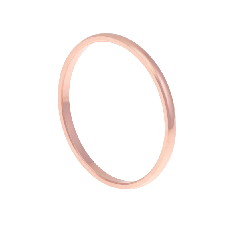 Alliance en or rose, demi-jonc 1.5mm