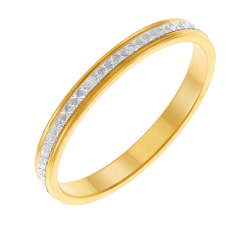 Alliance en 2 ors fantaisie, 2.5 mm 