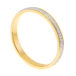 Alliance en 2 ors fantaisie, 2.5 mm 