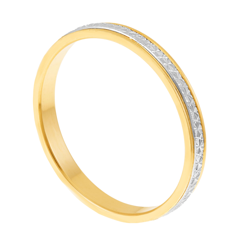 Alliance en 2 ors fantaisie, 2.5 mm 