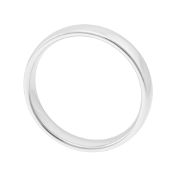 Alliance en or gris bombée confort, 3,5 mm