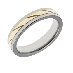 Alliance fantaisie en or jaune et titane 5 mm