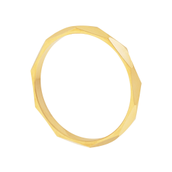Alliance en or jaune, ciselée 2 mm