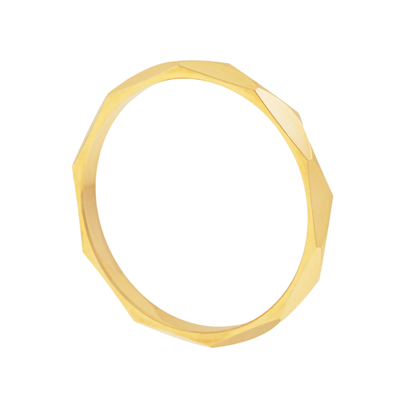 Alliance en or jaune, ciselée 2 mm