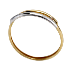 Bague en or jaune et rhodié