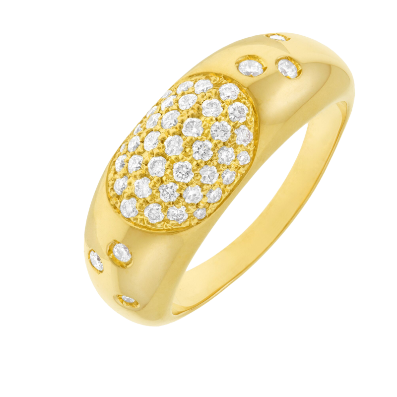 Bague en or jaune et diamants