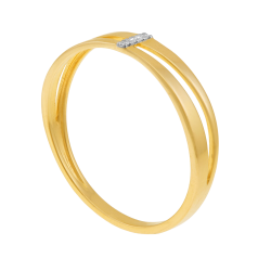 Bague en or jaune et rhodié, diamants