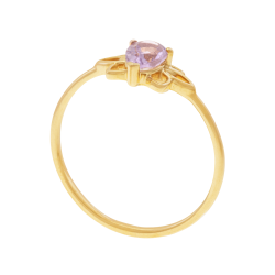 Bague en or jaune, améthyste