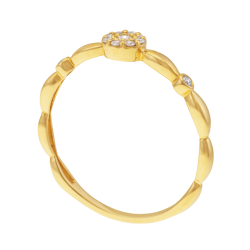 Bague en or jaune et diamants