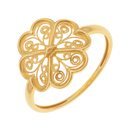 Bague en or jaune, filigrane