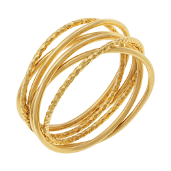 Bague en or jaune, multifils