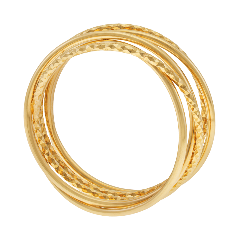 Bague en or jaune, multifils