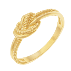 Bague en or jaune, noeud