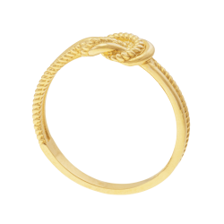 Bague en or jaune, noeud