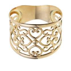 Bague en or jaune filigrane