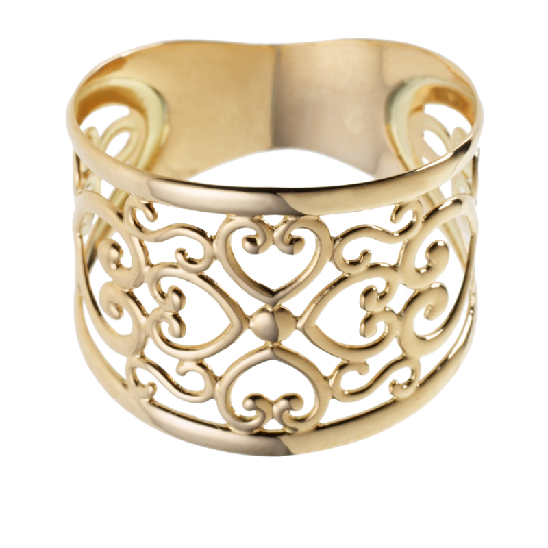 Bague en or jaune filigrane