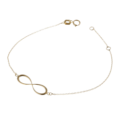 Bracelet en or jaune, motif infini ajouré