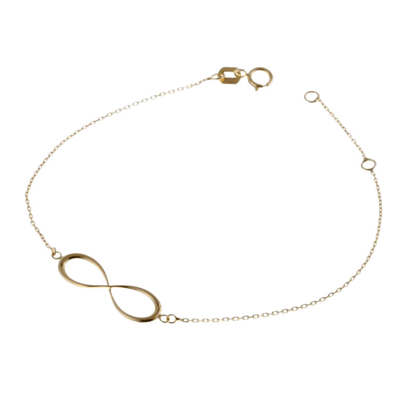 Bracelet en or jaune, motif infini ajouré