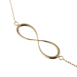 Bracelet en or jaune, motif infini ajouré