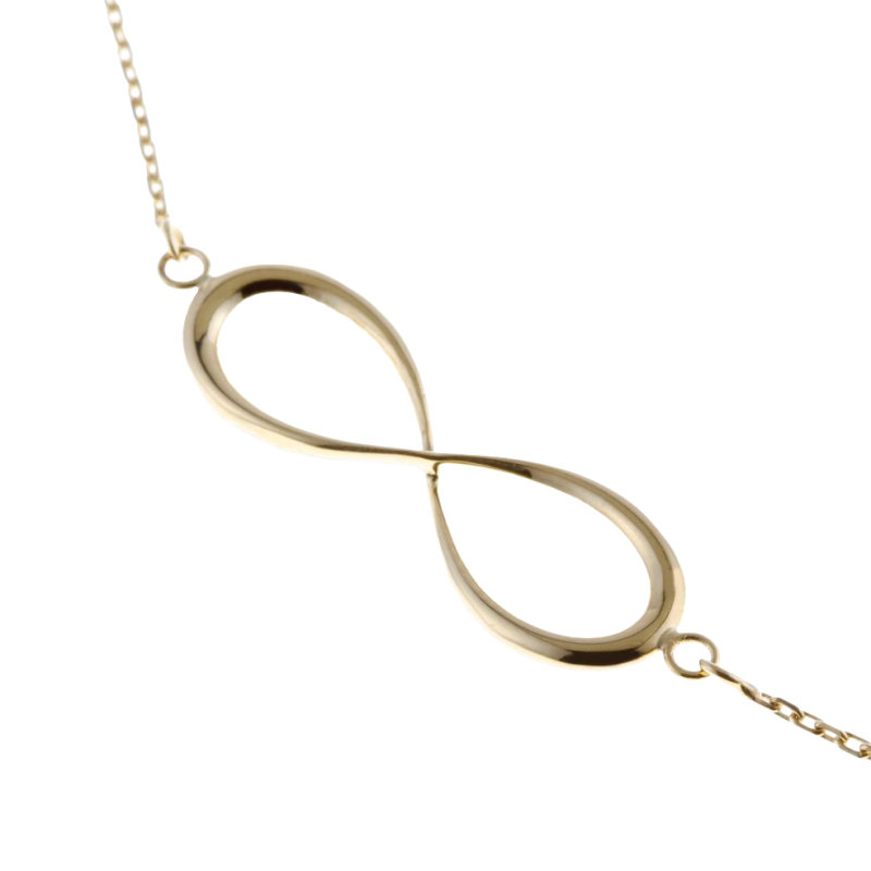 Bracelet en or jaune, motif infini ajouré