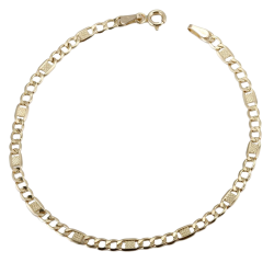 Bracelet en or jaune, maille marine fantaisie