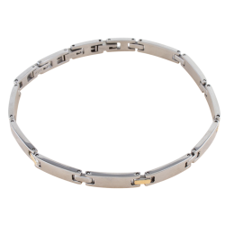 Bracelet en or jaune et acier