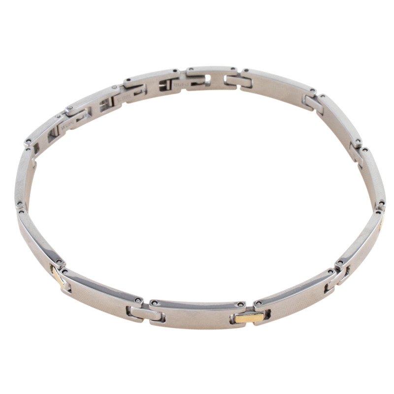 Bracelet en or jaune et acier