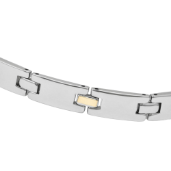 Bracelet en or jaune et acier
