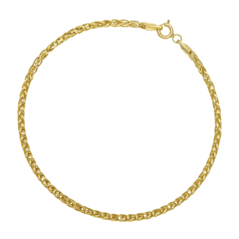 Bracelet or jaune maille palmier