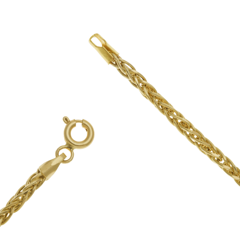 Bracelet or jaune maille palmier