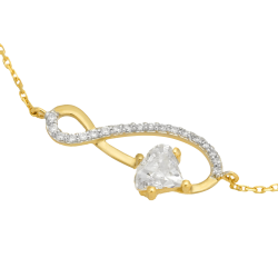 Bracelet en or jaune rhodié, oxydes de zirconium