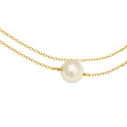 Bracelet en or jaune, perles de culture