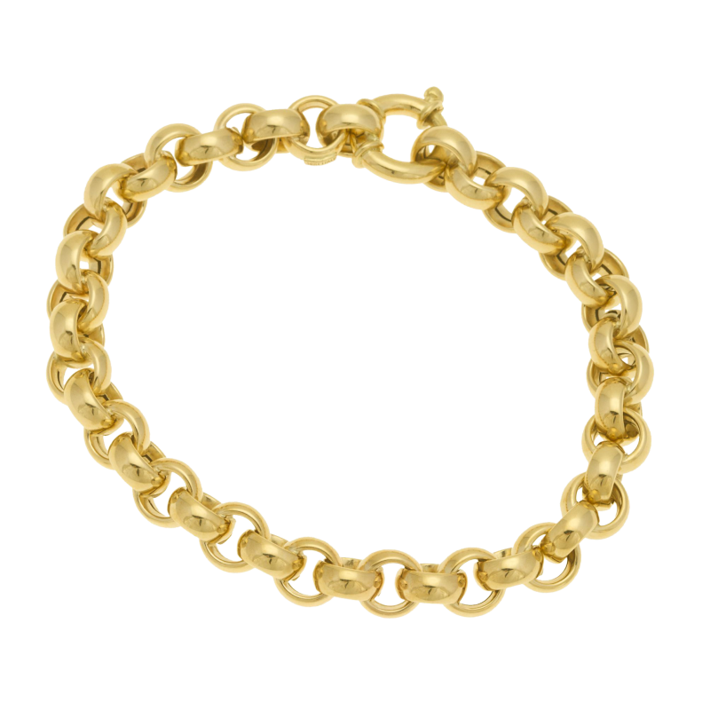 Bracelet en or jaune, maille jaseron