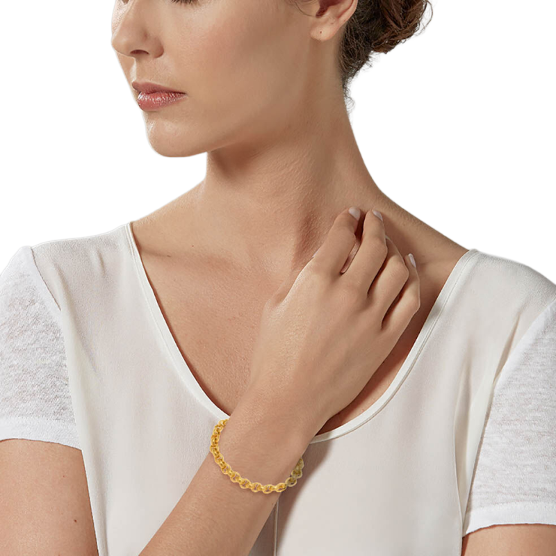 Bracelet en or jaune, maille jaseron