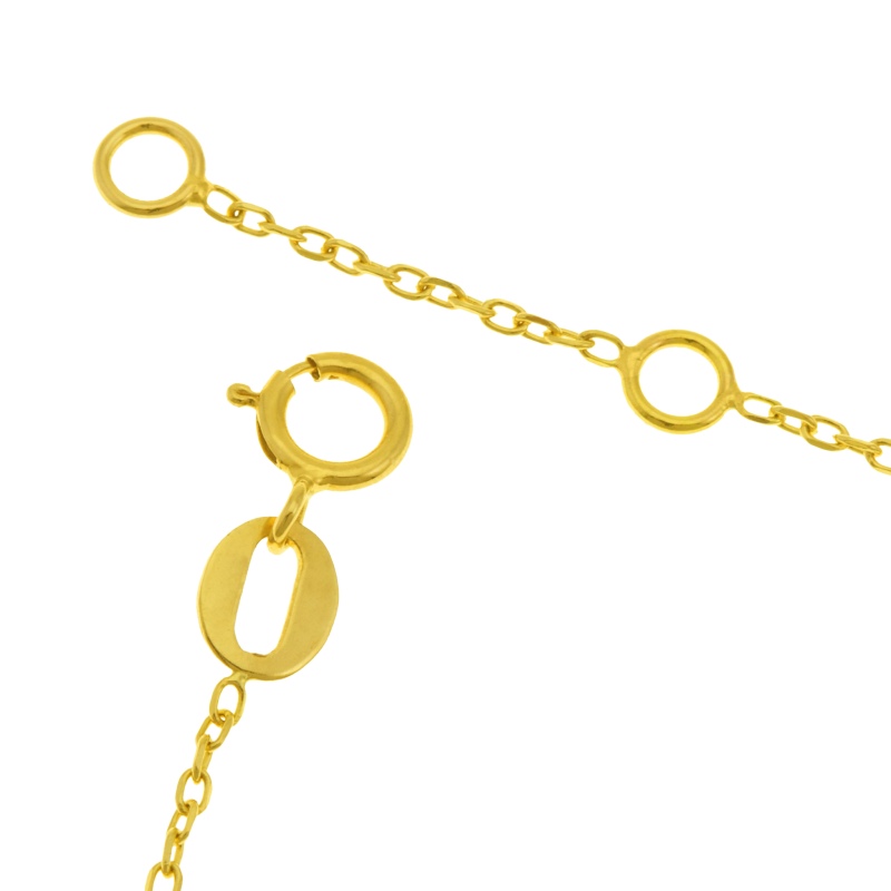 Bracelet en or jaune et laque, perles de culture, papillon