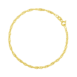 Bracelet en or jaune maille singapour