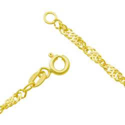 Bracelet en or jaune maille singapour