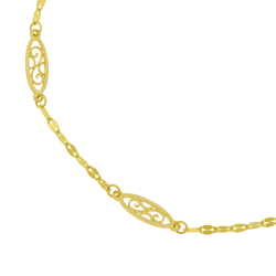 Bracelet en or jaune, filigrane