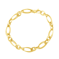 Bracelet en or jaune maille fantaisie