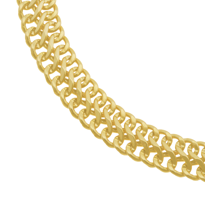 Bracelet en or jaune maille fantaisie