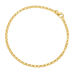 Bracelet en or jaune maille jaseron